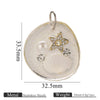 Wholesale Jewelry Ocean Series Pearl Resin Pendant Necklace With Conch Shell Design Irregular Shape Plastic Resin Electroplated