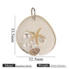 Wholesale Jewelry Ocean Series Pearl Resin Pendant Necklace With Conch Shell Design Irregular Shape Plastic Resin Electroplated