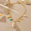 Wholesale Jewelry Ocean Style Animal Zodiac Goldplated Stainless Steel Pendant Necklace