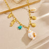 Wholesale Jewelry Ocean Style Animal Zodiac Goldplated Stainless Steel Pendant Necklace