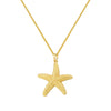 Wholesale Jewelry Ocean Style Copper Goldplated Starfish Pendant Necklace