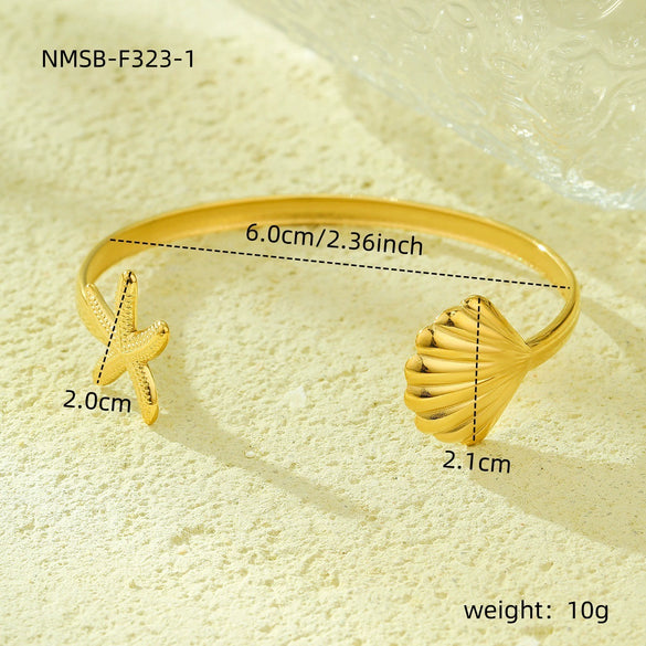 Wholesale Jewelry Ocean Style Stainless Steel Geometric Electroplating Women's Collection