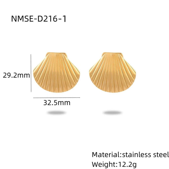 Wholesale Jewelry Ocean Style Stainless Steel Geometric Electroplating Women's Collection