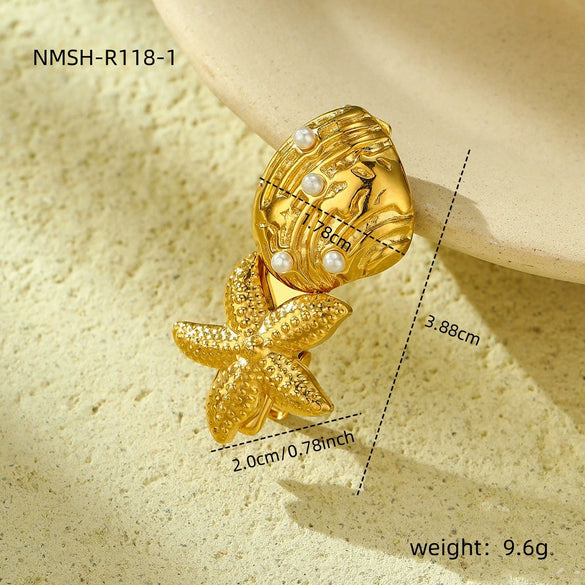 Wholesale Jewelry Ocean Style Stainless Steel Geometric Electroplating Women's Collection