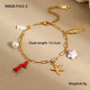 Wholesale Jewelry Ocean Wind Shell Starfish Titanium Steel Stainless Steel 18K Gold Plated Geometric Necklace Bracelet For Women