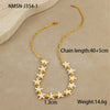 Wholesale Jewelry Ocean Wind Shell Starfish Titanium Steel Stainless Steel 18K Gold Plated Geometric Necklace Bracelet For Women