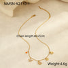 Wholesale Jewelry Ocean Wind Shell Starfish Titanium Steel Stainless Steel 18K Gold Plated Geometric Necklace Bracelet For Women