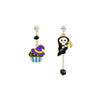 1 Pair Original Design Skull Plating Alloy Drop Earrings