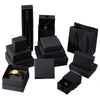 Wholesale Jewelry Packaging Box In Black Cowhide And Paper Cardboard Material