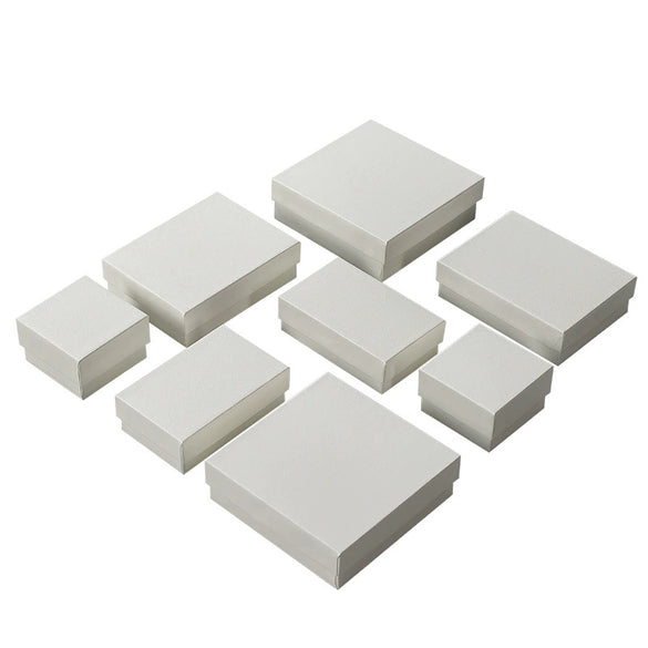 Wholesale Jewelry Packaging Box In White Orange Peel Design Made Of Paper And Cardboard