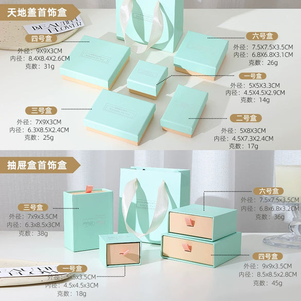 Wholesale Jewelry Packaging Box Made Of Paper And Cardboard For Earrings Necklace And Ring With Heaven And Earth Cover Design