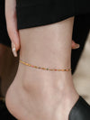 Wholesale Jewelry Pastoral Simple Style Geometric 304 Stainless Steel Enamel Bracelets Anklet