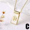 Wholesale Jewelry Pearl Cross Heart Copper Geometric Box Chain Necklace With Electroplating