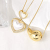 Wholesale Jewelry Pearl Love Heart Water Drop Copper Gold Plated Clavicle Chain Necklace Unisex Minimalist Style