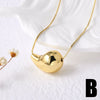 Wholesale Jewelry Pearl Love Heart Water Drop Copper Gold Plated Clavicle Chain Necklace Unisex Minimalist Style