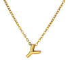 Wholesale Jewelry Pendant Necklace Copper 18K Gold Electroplated 3D Bubble Letter Minimalist Style
