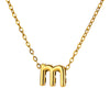Wholesale Jewelry Pendant Necklace Copper 18K Gold Electroplated 3D Bubble Letter Minimalist Style