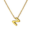 Wholesale Jewelry Pendant Necklace Copper 18K Gold Electroplated 3D Bubble Letter Minimalist Style