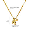 Wholesale Jewelry Pendant Necklace Copper 18K Gold Electroplated 3D Bubble Letter Minimalist Style