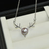 Wholesale Jewelry Pendant 925 Silver Microinlaid Deer And Reindeer Freshwater Pearl Copper Goldplated Colorpreserving