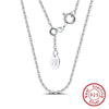 Wholesale Jewelry Plain Geometric 925 Sterling Silver Electroplated Calendered Chain Necklace Unisex