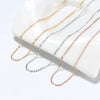 Wholesale Jewelry Plain Geometric 925 Sterling Silver Electroplated Calendered Chain Necklace Unisex