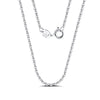 Wholesale Jewelry Plain Geometric 925 Sterling Silver Electroplated Calendered Chain Necklace Unisex