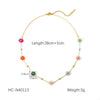 Wholesale Jewelry Plant Flowers Geometric Stainless Steel And Titanium Steel Electroplated Necklace For Women