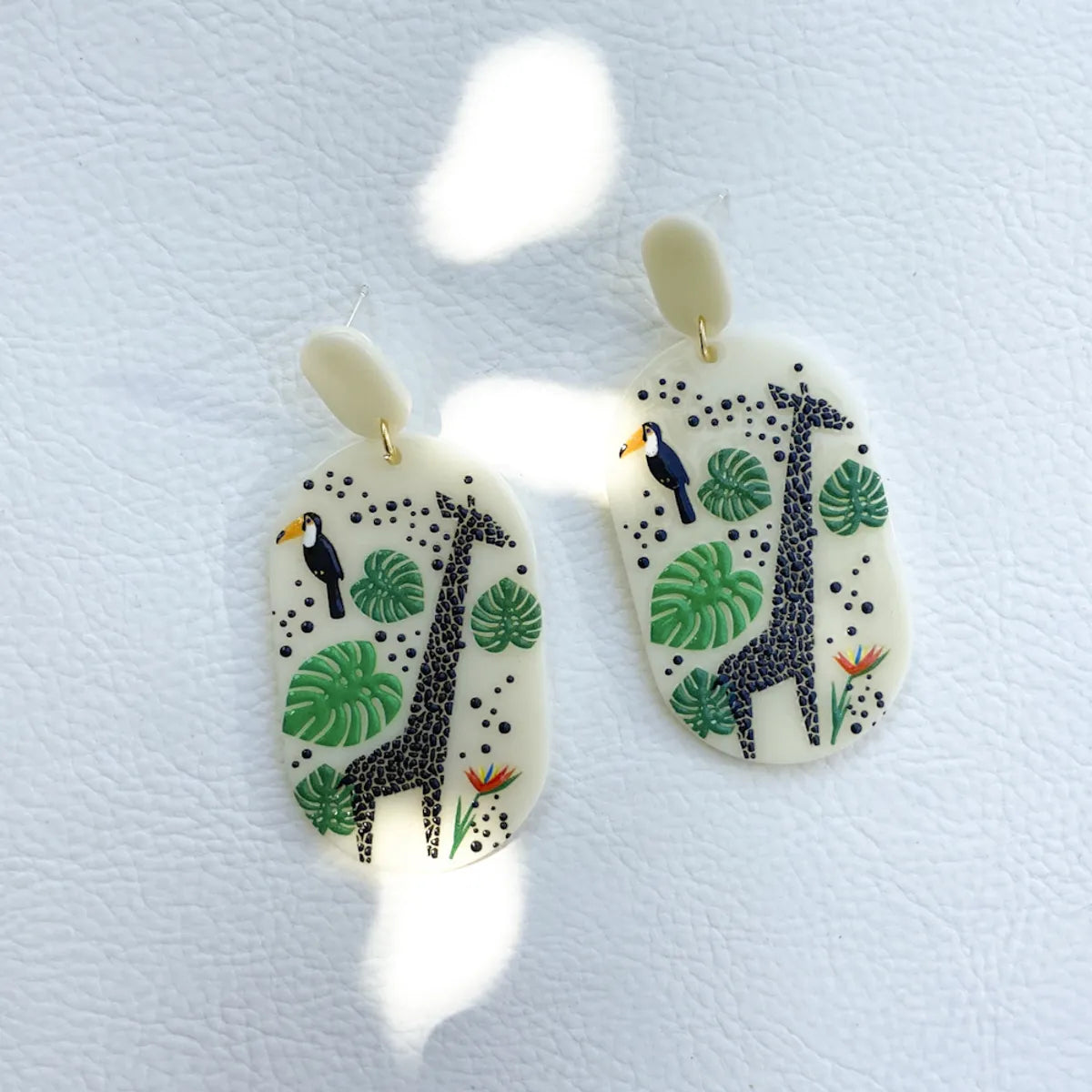 Wholesale Jewelry Plate Printing Pattern Acrylic Earrings Gooddiy