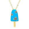 Wholesale Jewelry Popsicle-shaped Oil Drop Pendant Copper Inlaid Zircon Necklace Gooddiy