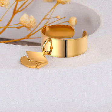 Wholesale Jewelry Preppy Style Graduation Cap 304 Stainless Steel 14K Gold Plated Charm Rings