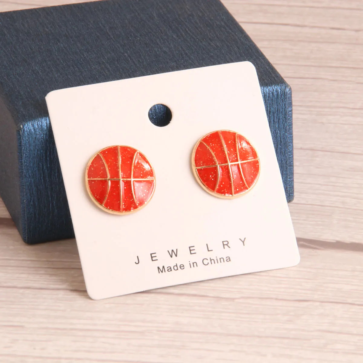 1 Pair Preppy Style Simple Style Sports Baseball Rugby Basketball Enamel Alloy Ear Studs