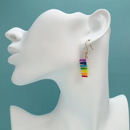 Wholesale Jewelry Princess Cute Rainbow Cake Plastic Resin Ear Hook