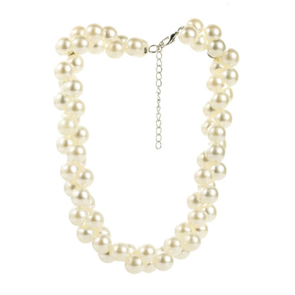 Wholesale Jewelry Princess Glam Round Artificial Pearl Alloy Rhinestones Pearl 14K Gold Plated Plating Inlay Necklace