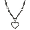 Wholesale Jewelry Punk Cool Style Heart Shape Alloy 14k Gold Plated Pendant Necklace