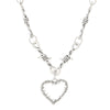 Wholesale Jewelry Punk Cool Style Heart Shape Alloy 14k Gold Plated Pendant Necklace