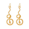 Wholesale Jewelry Punk Style Alloy Snake Earrings With Electroplating