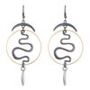 Wholesale Jewelry Punk Style Alloy Snake Earrings With Electroplating