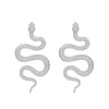 Wholesale Jewelry Punk Style Alloy Snake Earrings With Electroplating