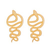 Wholesale Jewelry Punk Style Alloy Snake Earrings With Electroplating