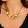 Wholesale Jewelry Punk Style Geometric Iron Chain And Ccb Necklace