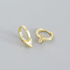 Wholesale Jewelry Punk Style Geometric Triangle S925 Sterling Silver Electroplated Ear Ring Ear Buckle Ear Stud
