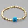 Wholesale Jewelry Punk Style Golden Round Beads Smile Bracelet Nihaojewelry