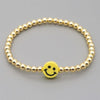 Wholesale Jewelry Punk Style Golden Round Beads Smile Bracelet Nihaojewelry