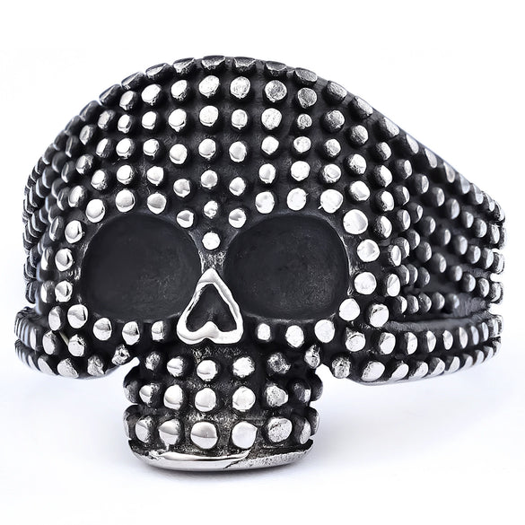 Wholesale Jewelry Punk Style Skull Stainless Steel Apply Oil