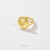Wholesale Jewelry Punk Style Snail Design Copper Ring With Platinum And 18K Gold Electroplating For Women