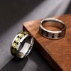 Wholesale Jewelry Punk Style Stainless Steel Skull Hand Geometric Dripping Oil Ornaments Ring