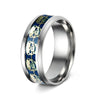 Wholesale Jewelry Punk Style Stainless Steel Skull Hand Geometric Dripping Oil Ornaments Ring