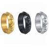 Wholesale Jewelry Punk Style Titanium Steel Selfdefense Ring With Geometric Design And Electroplating For Men And Women