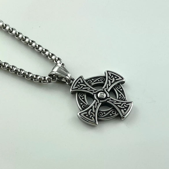 Wholesale Jewelry Punk Viking Celtic Knot Cross Stainless Steel Casting Polishing Unisex Doll Style